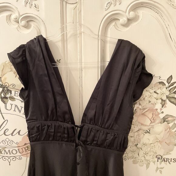 NWOT Lulus I'm All Yours Black Ruffled Maxi Dress, Size M - Picture 10 of 16